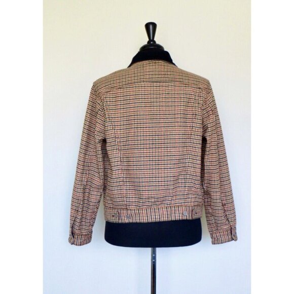 NEW! Vintage Fit Levi's Premium Houndstooth Trucker Jacket Wool Blend SZ S - Picture 13 of 16